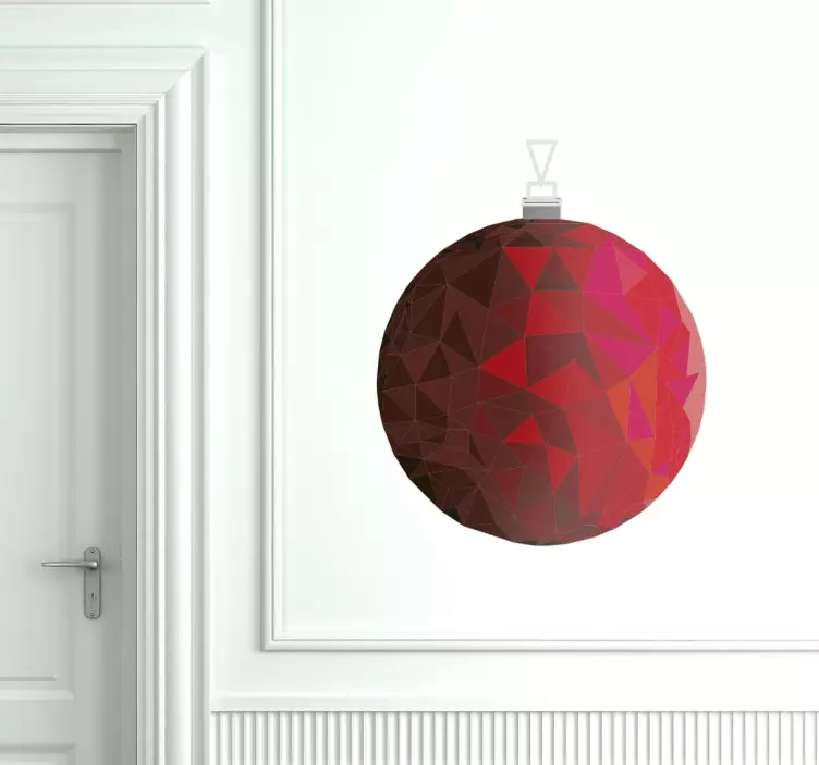 Aufkleber Weihnachtskugel Rot - TenStickers