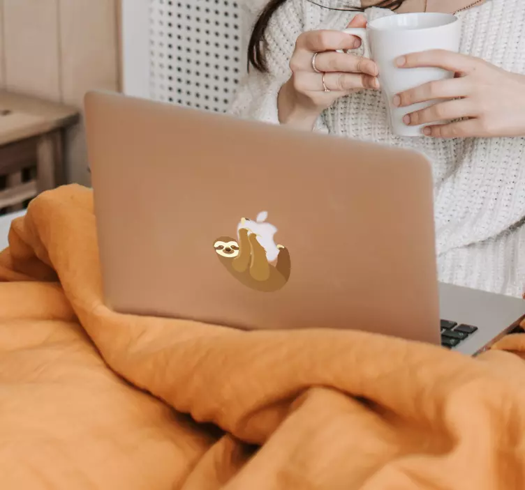 Wandtattoo Wildes Tier Faultier macbook - TenStickers