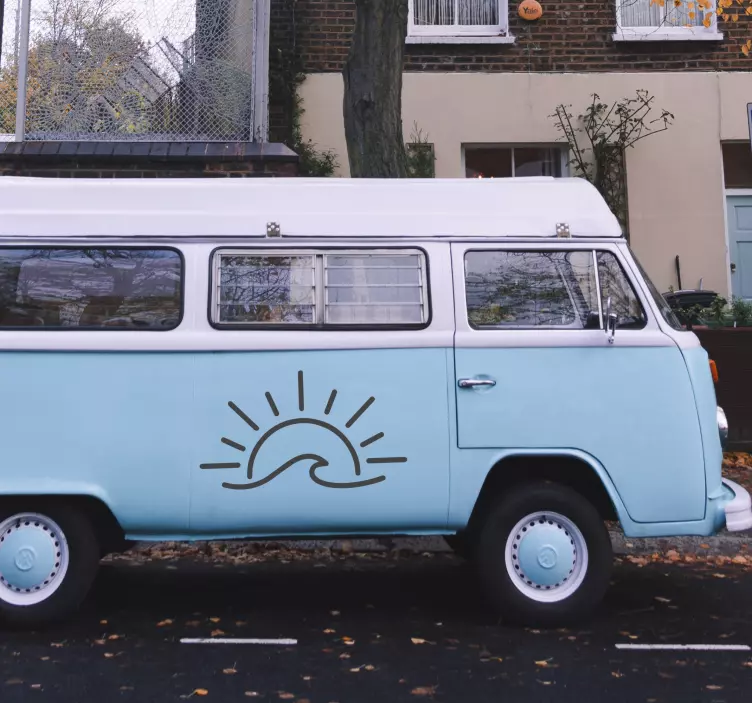 Wohnwagen Aufkleber sonnenwelle - TenStickers