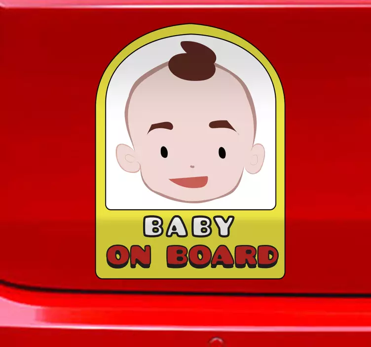 Baby on Board Aufkleber Cartoon - TenStickers