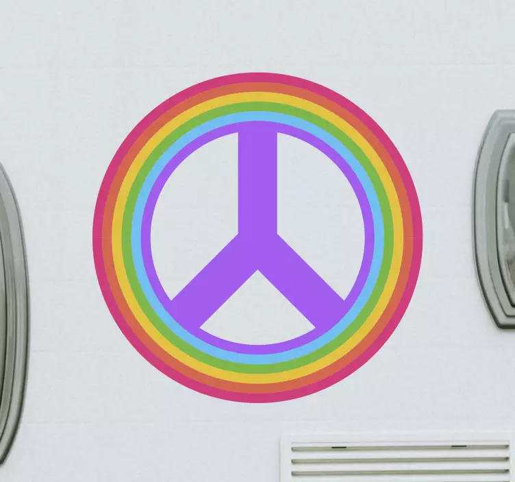 Autoaufkleber friedenssymbol regenbogen - TenStickers