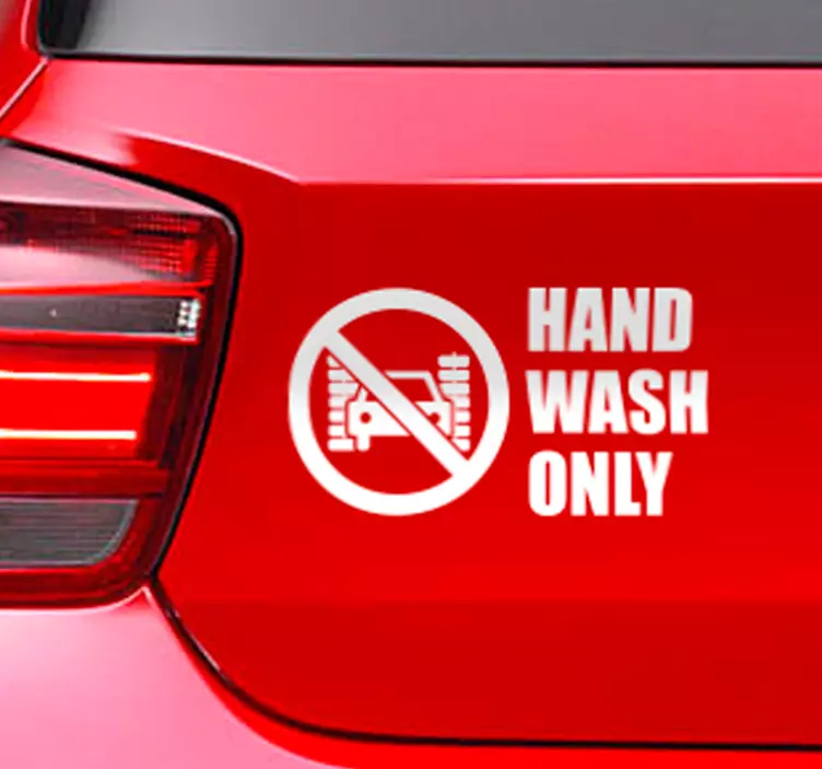 Autoaufkleber Hand Wash Only - TenStickers