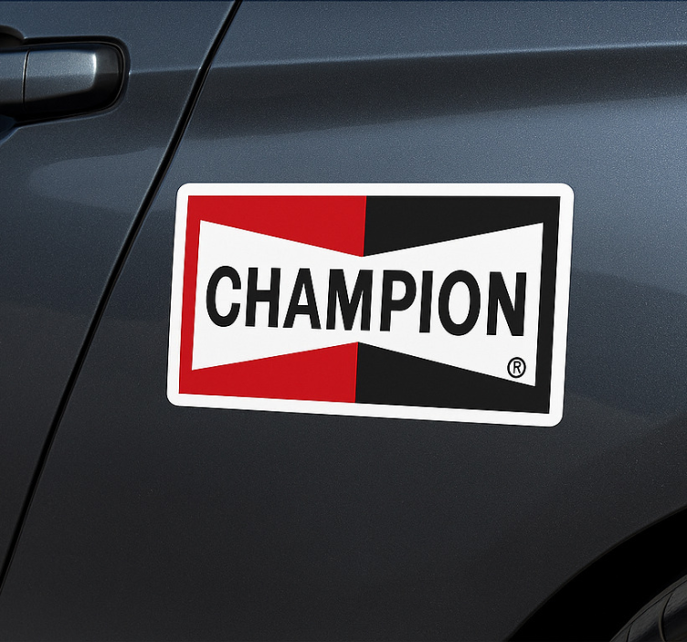 Autoaufkleber rot schwarz champion - TenStickers