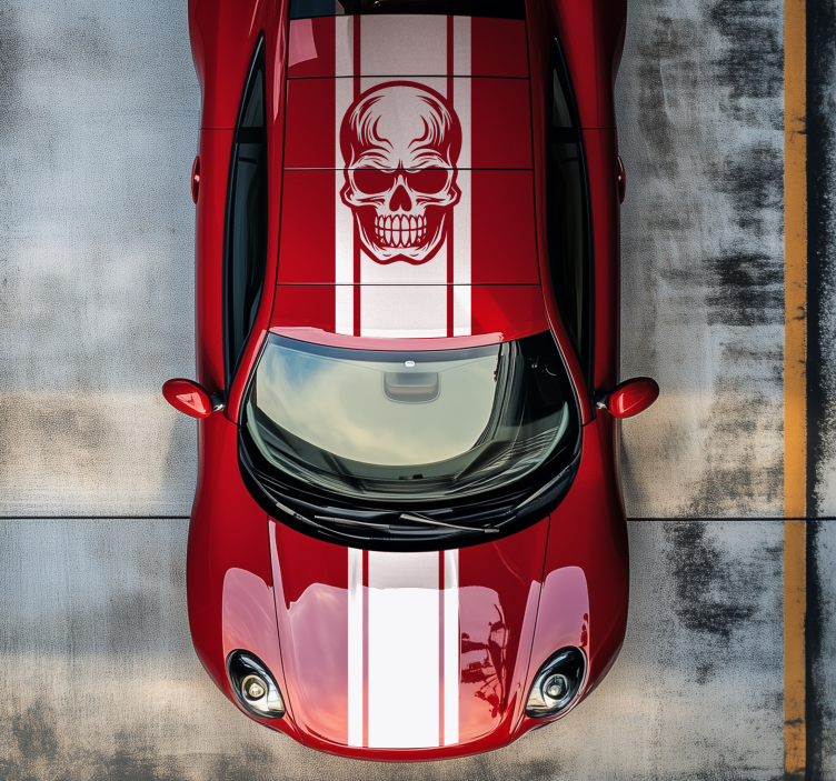 Autoaufkleber streifen mit totenkopf - TenStickers
