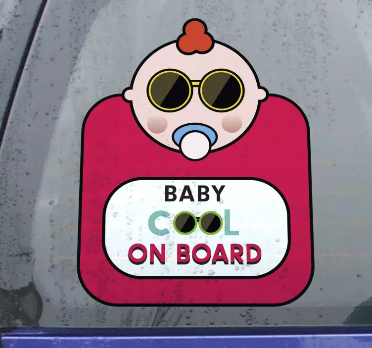 Baby on Board Aufkleber Baby Cool - TenStickers