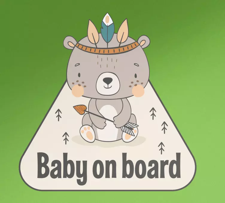 Baby on Board Aufkleber Baby bär baby an bord Design - TenStickers