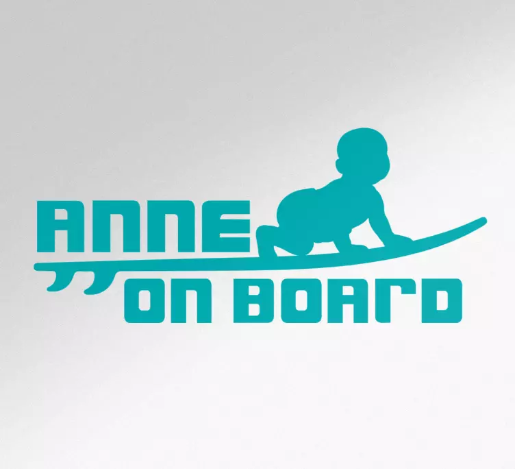 Baby on Board Aufkleber Babyboy-surfer-design - TenStickers