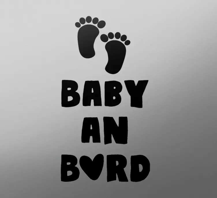 Baby on Board Aufkleber Benutzerdefinierte füße - TenStickers