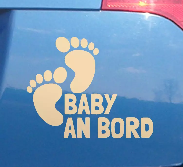 Baby on Board Aufkleber Fußabdrücke - TenStickers