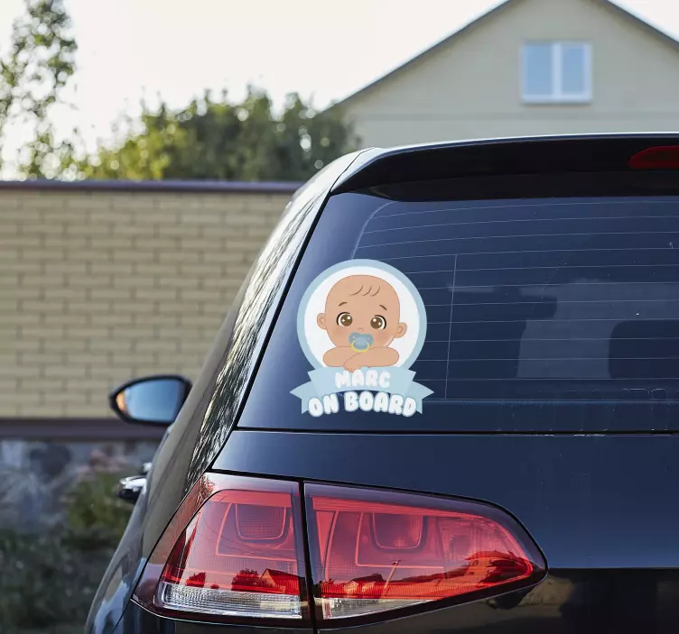 Baby on Board Sticker Junge an bord - TenStickers