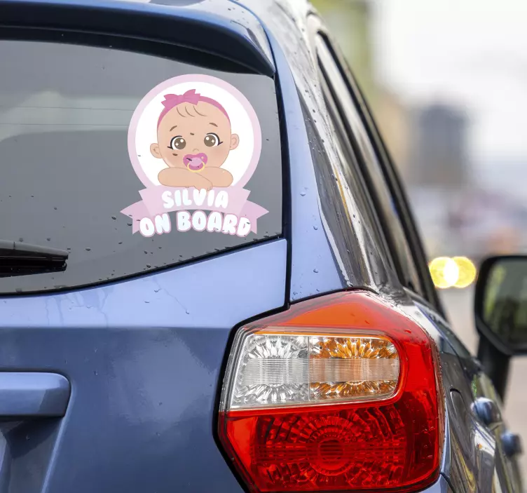 Baby on Board Sticker Mädchen an bord - TenStickers