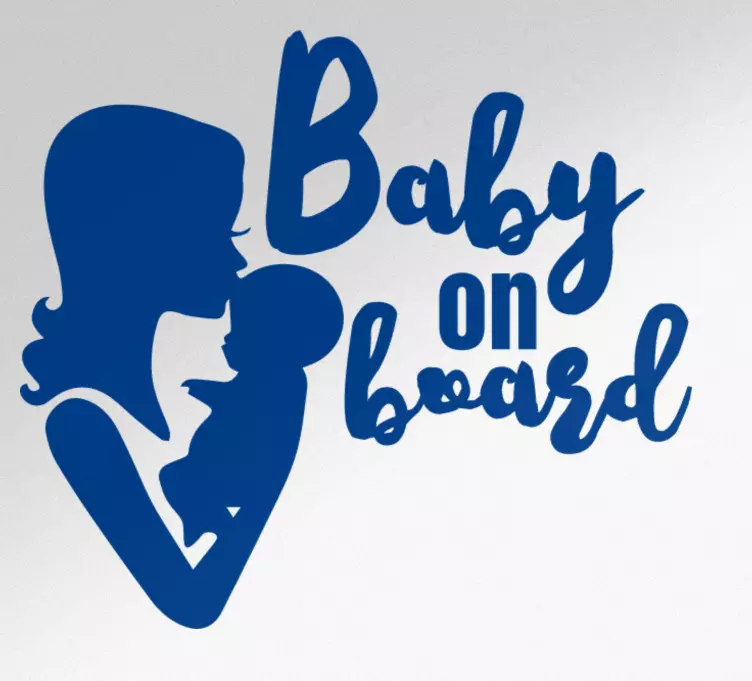 Baby on Board Aufkleber Mutter und baby an bord Design - TenStickers