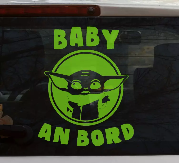 Baby on Board Aufkleber Süß yoda - TenStickers