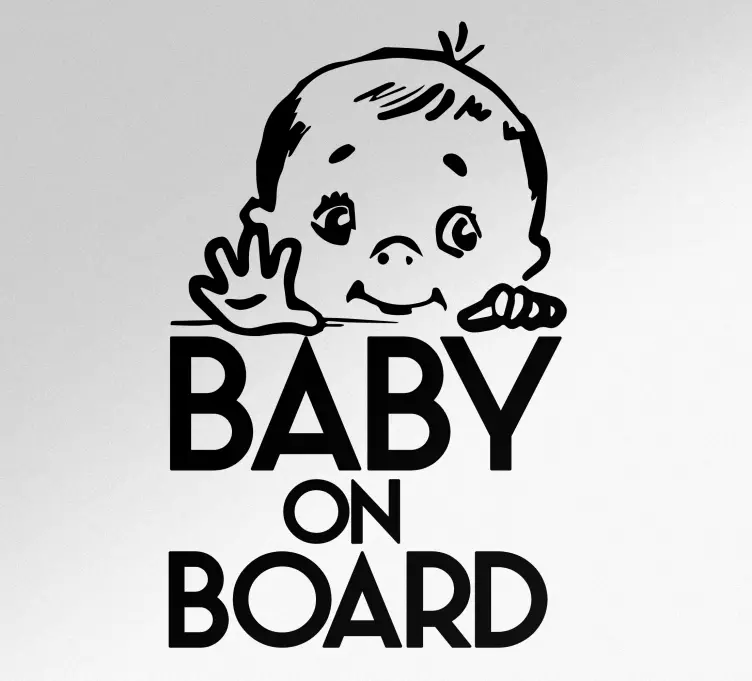 Baby on Board Aufkleber süßes Baby - TenStickers