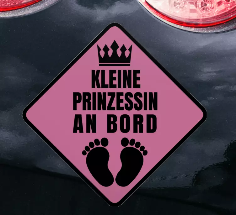 Baby on Board Aufkleber Kleine Prinzessin - TenStickers
