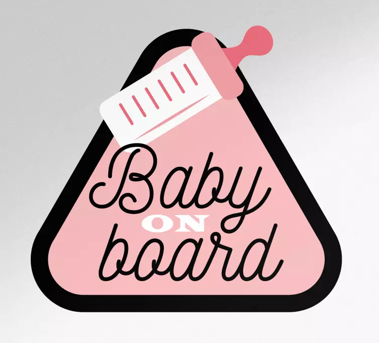 Baby on Board Aufkleber Verkehrszeichen baby mädchen - TenStickers