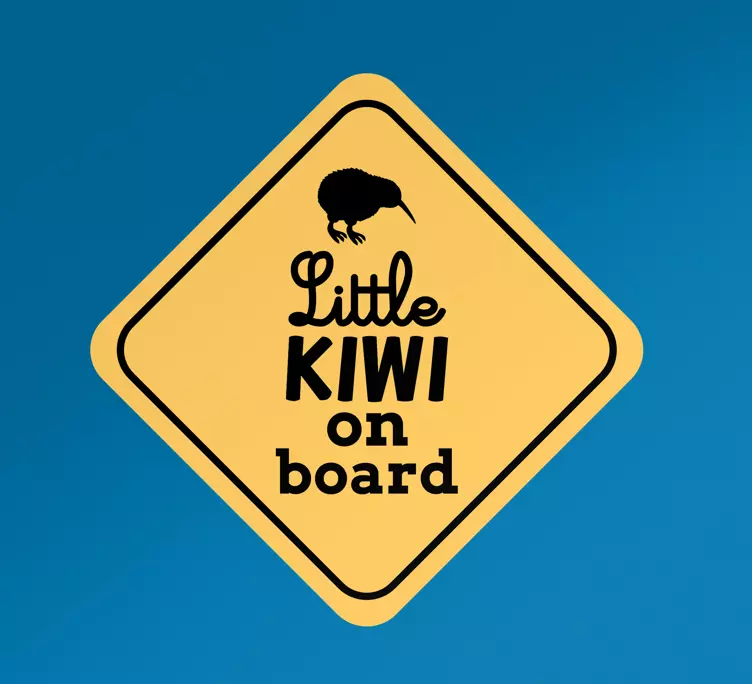 Baby on board aufkleber kleiner kiwi aufkleber - TenStickers