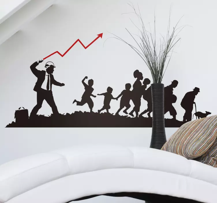 Banksy Diktatur oder Demokratie Kunst Wandtattoo - TenStickers