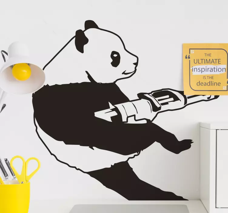 Banksy Panda Vinyl Aufkleber - TenStickers