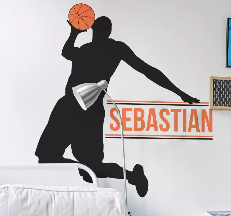 Personalisierter aufkleber des basketball-spielers - TenStickers