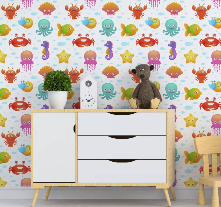 Bauernhof Wandtattoo bunte meeresbewohner - TenStickers