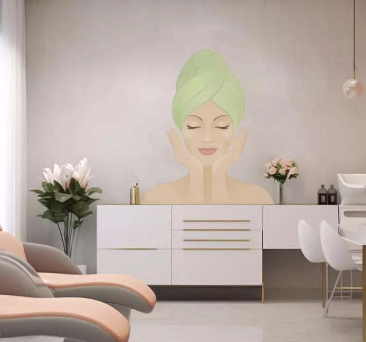 Beauty Wellness Gesicht Wanddekoration - TenStickers