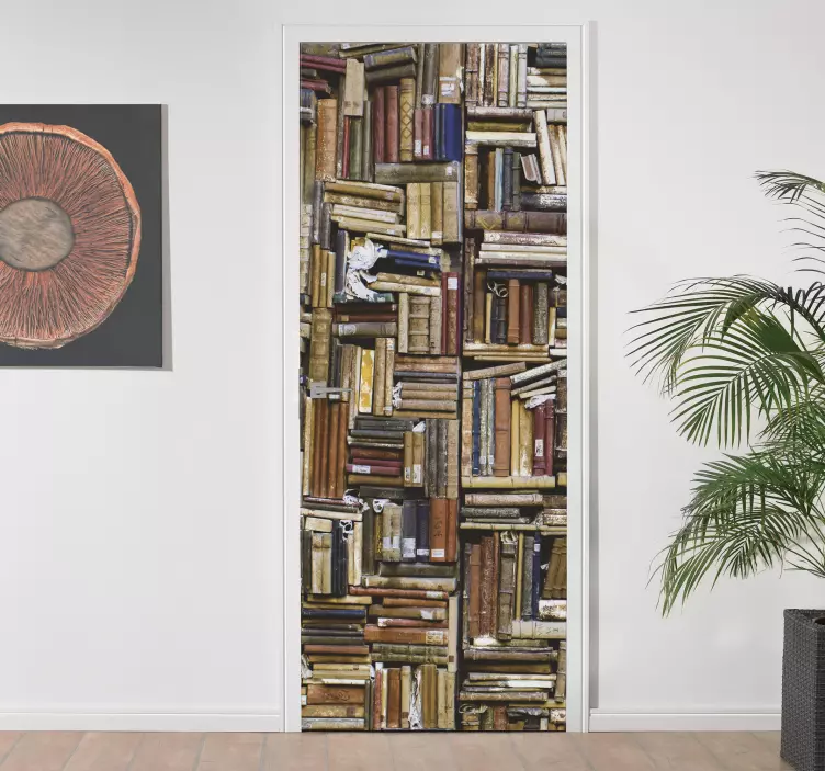 Bibliothek alter bücher türaufkleber - TenStickers