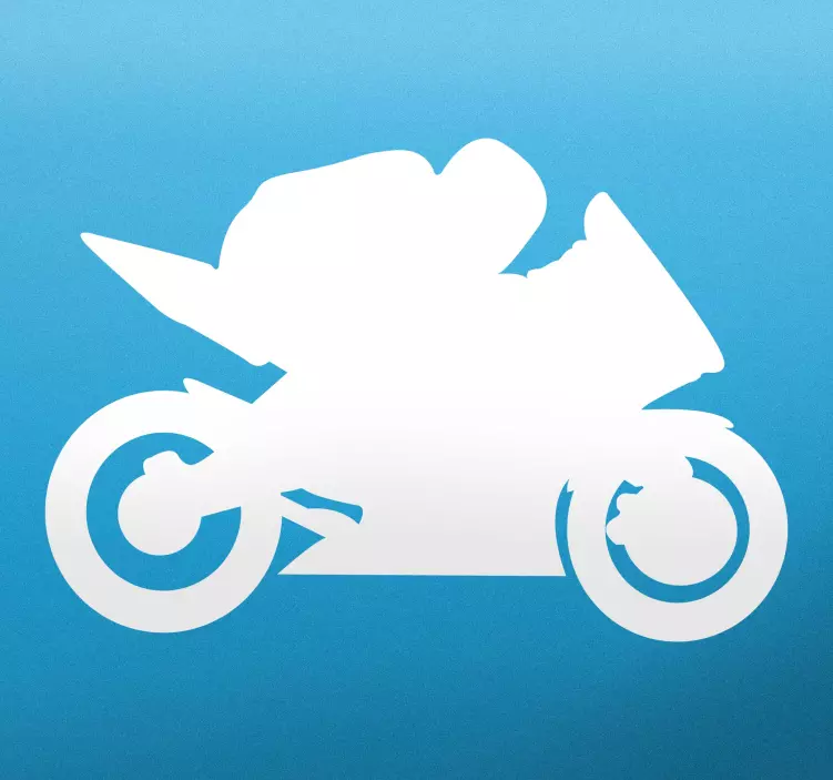 Biker Silouhette Sticker - TenStickers