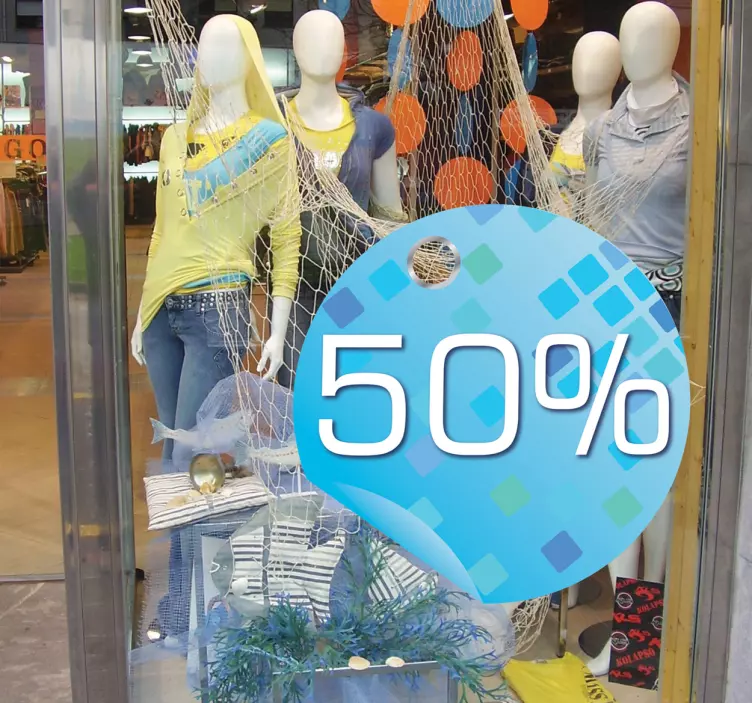 Blauer Kreis Angebot Aufkleber - TenStickers