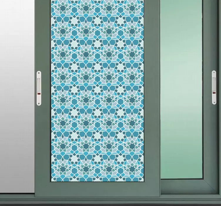 Blaues Muster Sticker - TenStickers