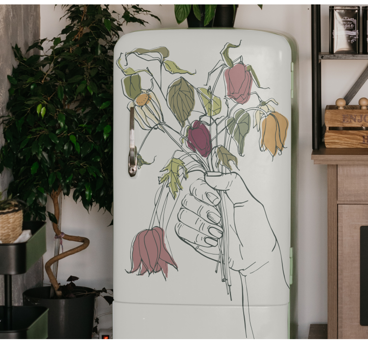 Wandtattoo Blume handgehaltene blüten - TenStickers