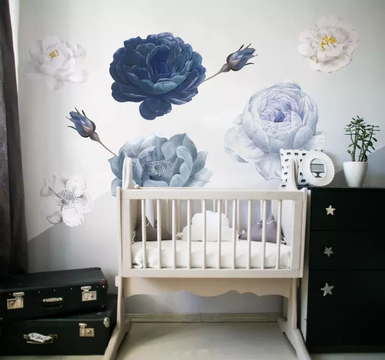 Blumenaufkleber für babyzimmerblumen-wanddekor - TenStickers