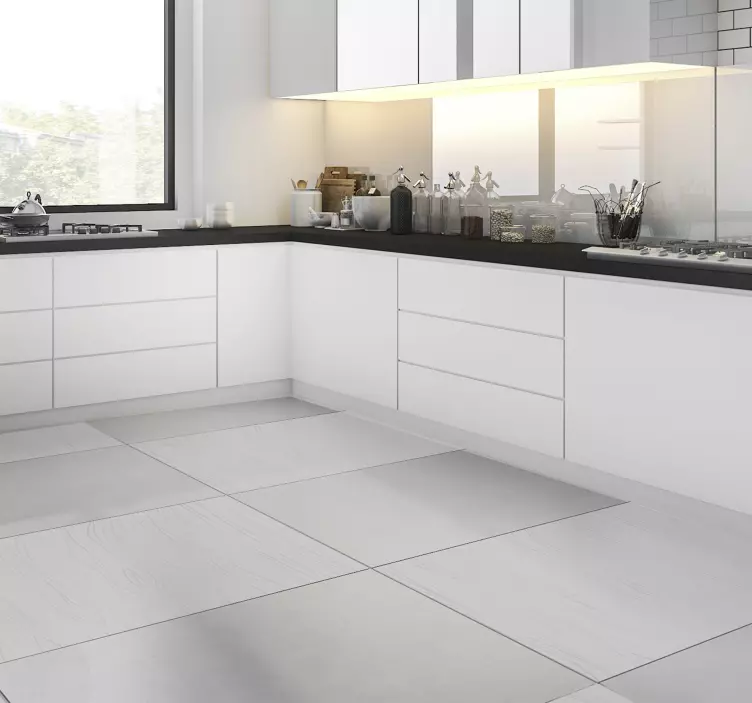 Boden Aufkleber Graue Holzbretter - TenStickers