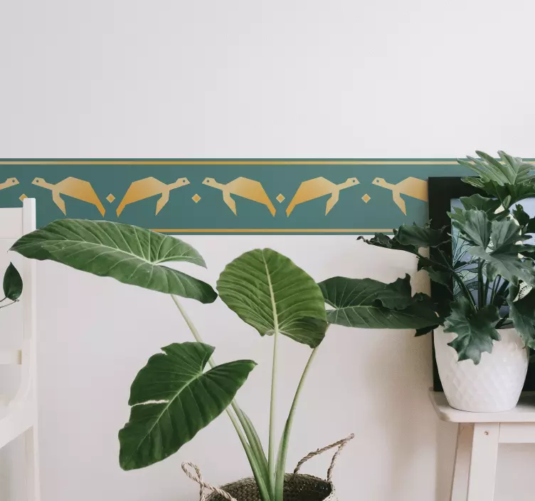 Tapetenbordüre Geometrische Schildkröte - TenStickers