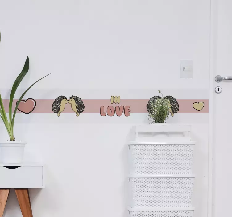 Bordüre selbstklebend igelpaar küsst - TenStickers