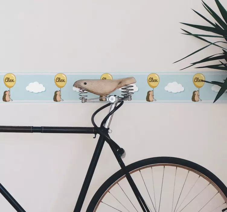 Bordüre selbstklebend süße igelballons - TenStickers