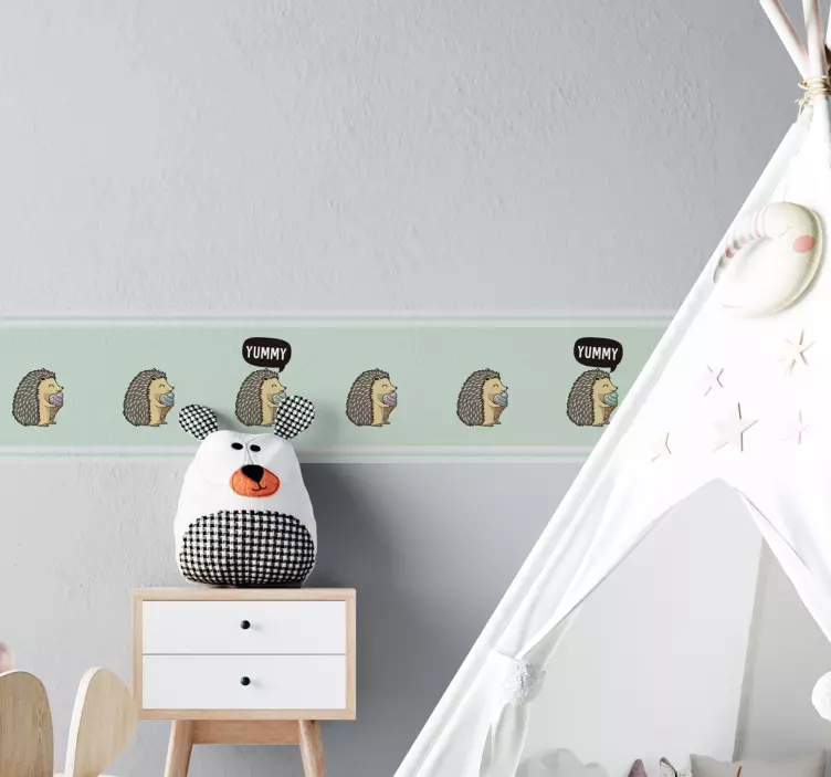 Bordüre selbstklebend süße igelsammlung - TenStickers