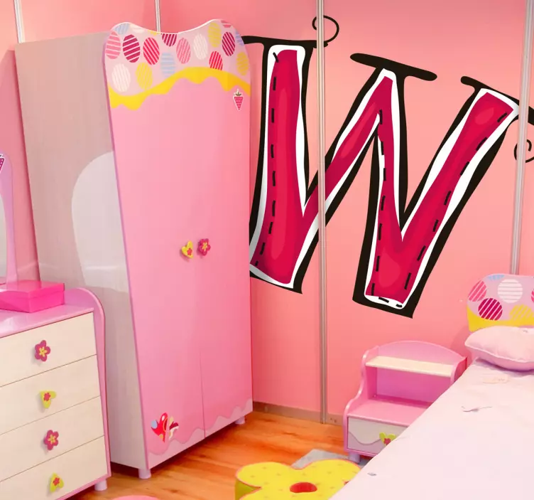 Buchstabe W Aufkleber - TenStickers