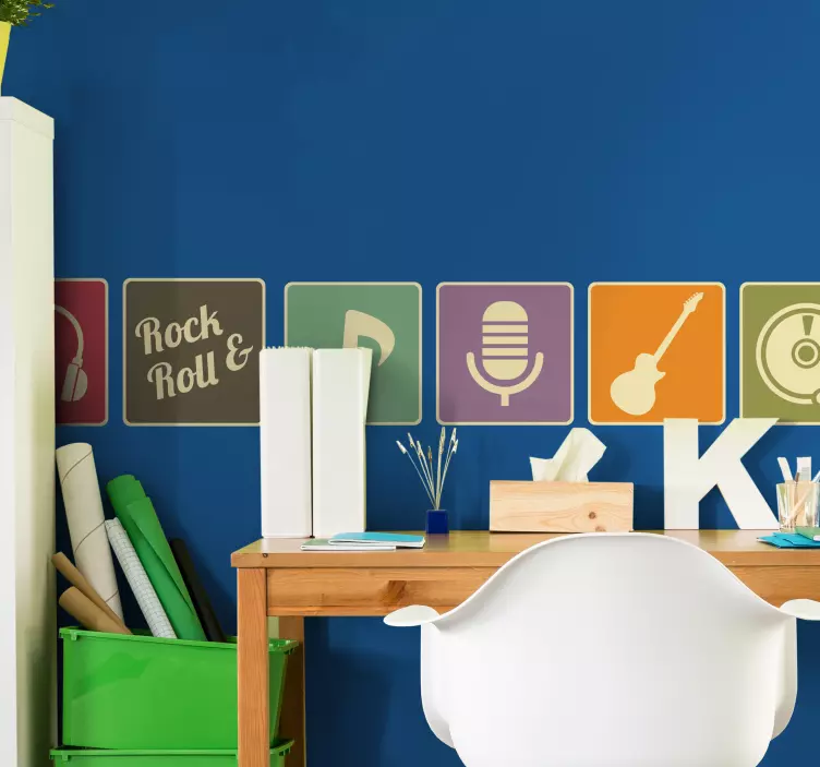 Wandtattoo Musikalische Bordüre - TenStickers