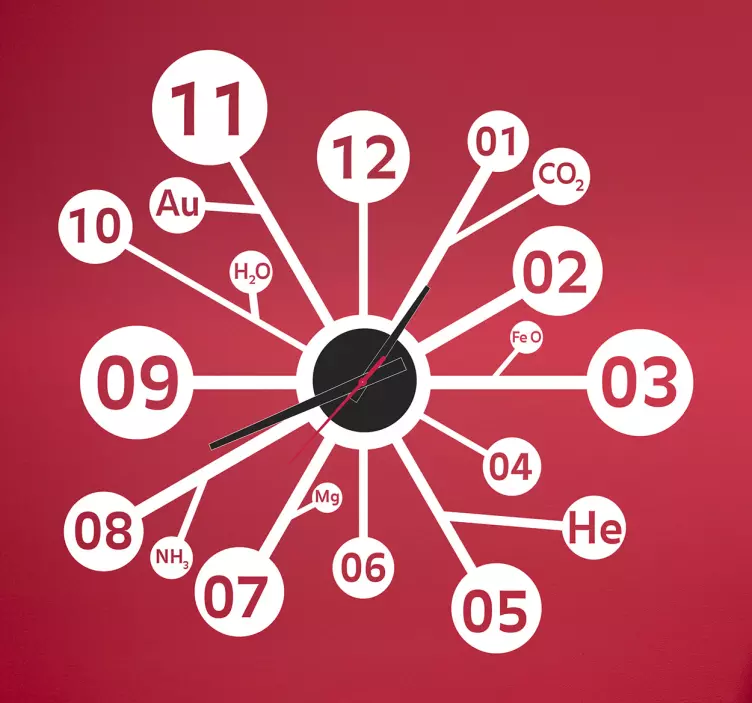 Chemie Uhr Aufkleber - TenStickers