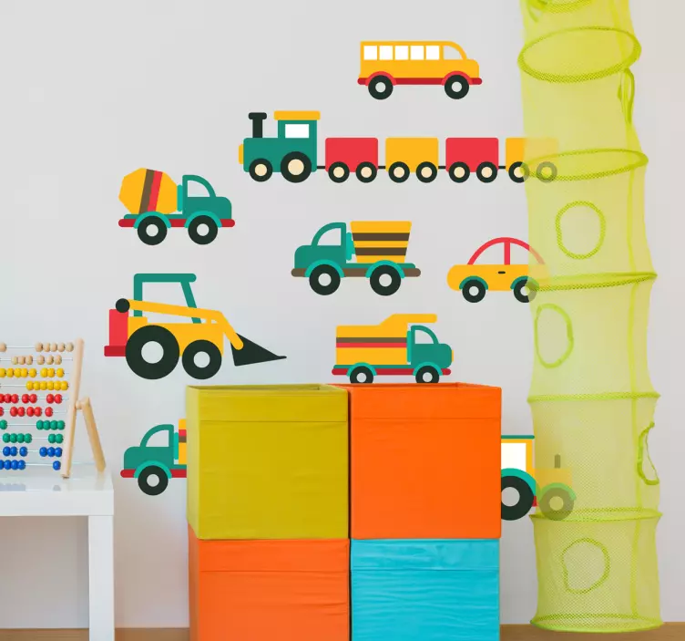 Wandtattoo Comic Fahrzeuge - TenStickers