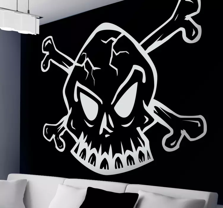 Dekoratives Totenkopf Wandtattoo - TenStickers