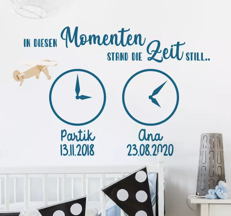 Wandtattoo Deutscher Spruch In diesen momenten - TenStickers