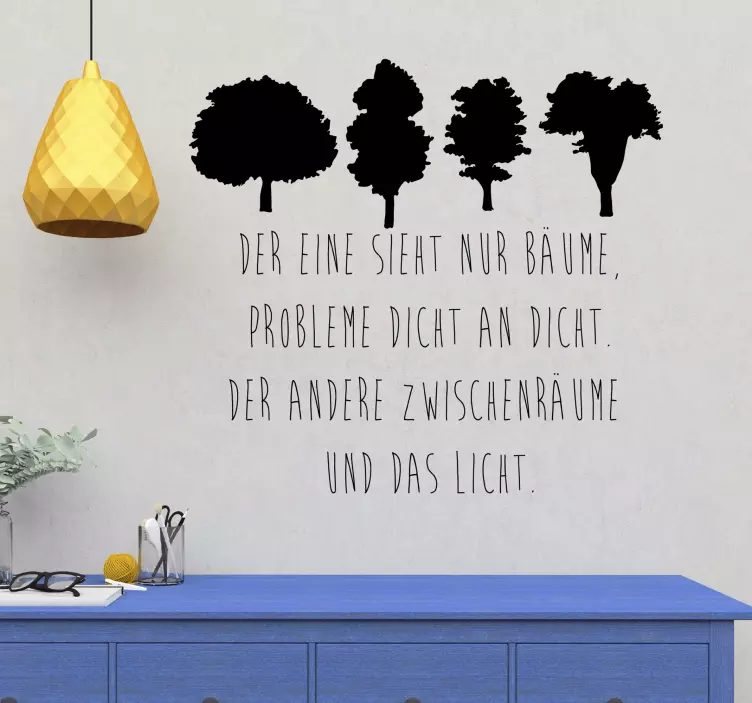 Wandtattoo Deutscher Spruch Perspektivenwechsel schwarz - TenStickers