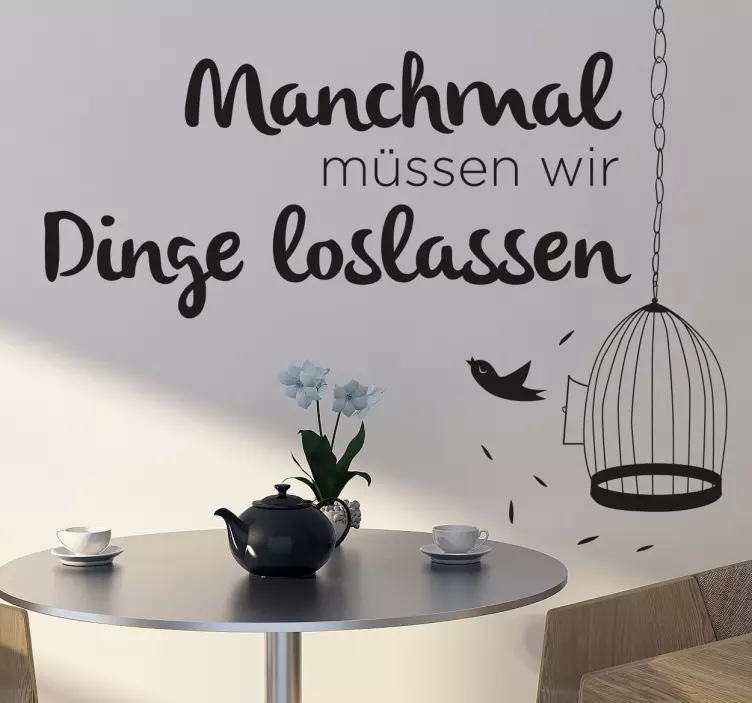 Dinge loslassen Wandtattoo - TenStickers