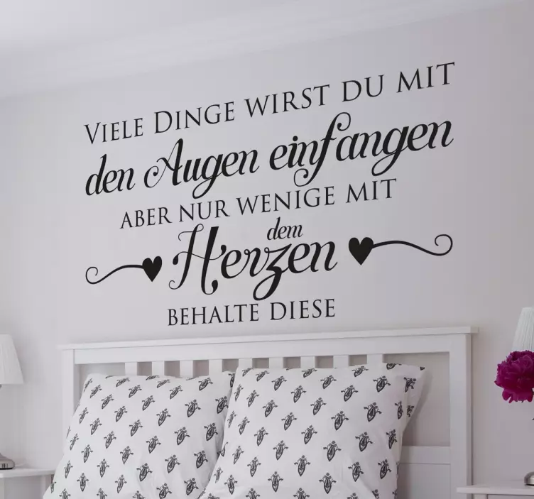 Dinge mit dem Herzen einfangen Wandtattoo - TenStickers