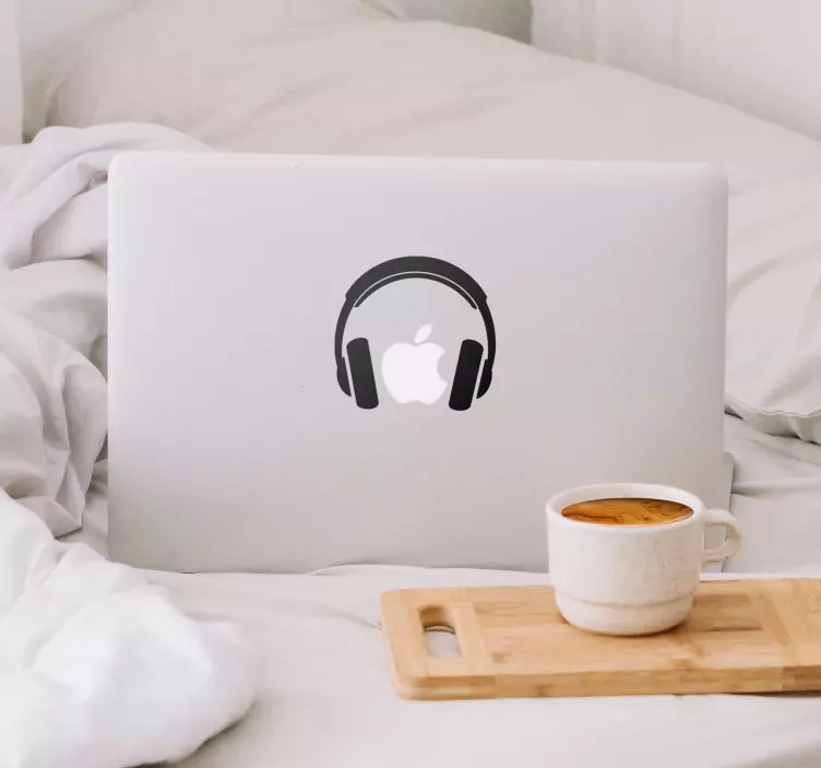 Laptop Sticker Kopfhörer - TenStickers