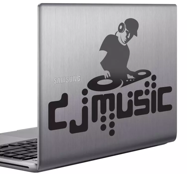 Laptop Sticker DJ Music - TenStickers