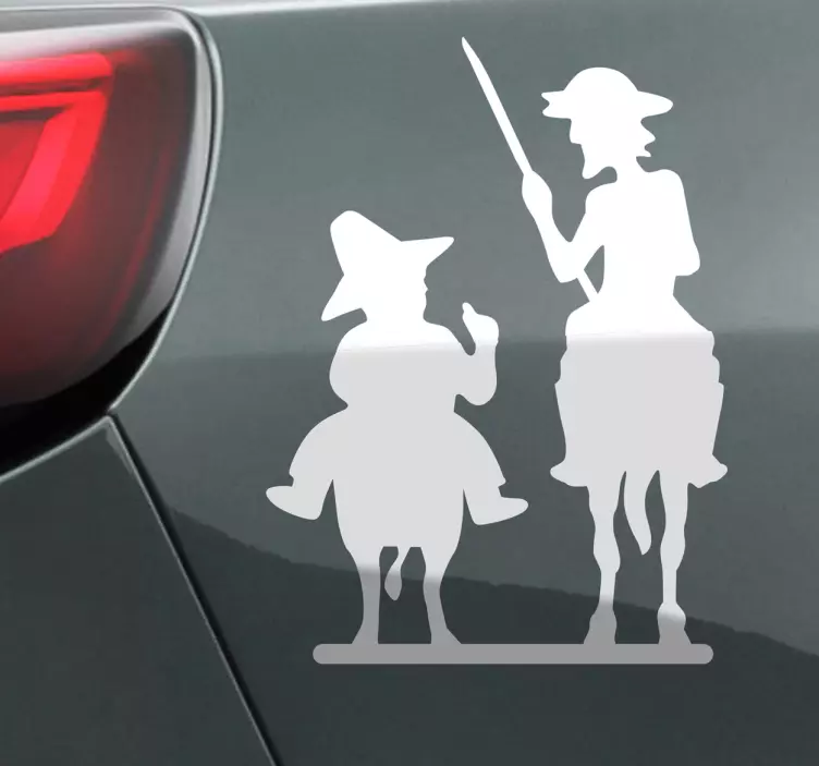 Don Quijote und Sancho Panza Autoaufkleber - TenStickers