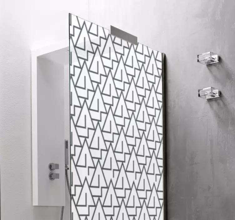 Dreiecke duschwand aufkleber - TenStickers